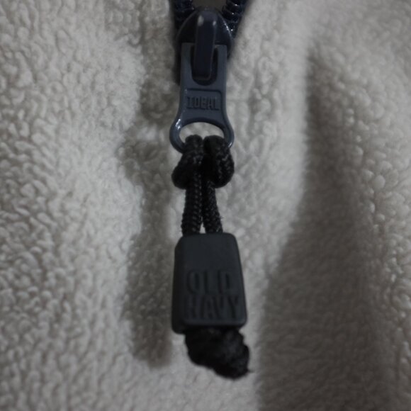 Vintage Old Navy cream sherpa fleece jacket half zip size XL - Picture 7 of 12